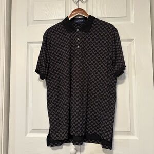 Polo Golf Ralph Lauren L Black Micro-Print Polo | Minimal Modern Quiet Luxury
